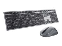 Dell Premier Multi-Device KM7321W - Sæt med mus og tastatur - trådløs - 2.4 GHz, Bluetooth 5.0 - QWERTY - Pan Nordic - titan grå - for Latitude 7320 Detachable; XPS 17 9710 KM7321WGY-NOR