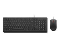 Lenovo Essential Wired Combo - Sæt med mus og tastatur - USB - QWERTY - Nordisk - sort 4X31R64446