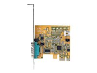 StarTech.com PCI Express Serial Card, PCIe to RS232 (DB9) Serial Interface Card, PC Serial Card with 16C1050 UART, Standard or Low Profile Brackets, COM Retention, For Windows & Linux - PCIe to DB9 Card (11050-PC-SERIAL-CARD) - Seriel adapter - PCIe 2.0 lavprofil - RS-232 x 1 - gul 11050-PC-SERIAL-CARD