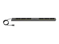 Eaton G4 - Basic - strømfordelingsenhed (rackversion) - AC 200-240 V - 3.7 kW - 1-faset - input: IEC 60320 C20 16A - output-stikforbindelser: 24 (12 x IEC 60320 C13, 12 x IEC 60320 C39) - 0U - 3 m ledning - sort EVBAFC20A