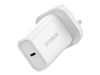 OtterBox - Strømforsyningsadapter - 30 Watt - PD (USB-C) - hvid - Europa 78-81415