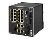 Cisco Industrial Ethernet 2000 Series - Switch - Administreret - 16 x 10/100 (PoE+) + 2 x combo Gigabit SFP - DIN monterbar på skinne - PoE+ IE-2000-16PTC-G-L