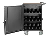 Eaton Tripp Lite Series 36-Device AC Charging Station Cart for Chromebooks and Laptops, European Version w Schuko Plug, 230V - 3 m Cord - Vogn med hjul (kun opladning) - for 36 notebooks - låsbar - robust stål - sort - skærmstørrelse: op til 15" - output: AC 230 V CSCXS36AC