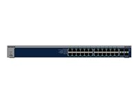 NETGEAR S3600 Series XS724TM - Switch - 2+/L3 Lite - smart - 24 x 10/25 Gigabit Ethernet + 4 x 1 Gigabit / 10 Gigabit SFP+ - desktop, monterbar på stativ XS724TM-100EUS