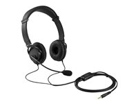 Kensington Hi-Fi Headphones with Mic - Hovedtelefoner med mik. - på øret - kablet - 3,5 mm jackstik K33597WW