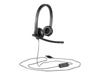 Logitech USB Headset H570e - Headset - på øret - kablet 981-000575
