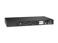 APC NetShelter - Automatisk transferkontakt (rackversion) - AC 207-253 V - 3700 VA - 1-faset - Ethernet 10/100/1000, USB - output-stikforbindelser: 9 - 1U - 2.44 m ledning - sort AP4423A