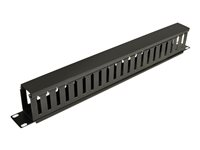 Eaton Tripp Lite Series Rack Enclosure Horizontal Cable Manager (finger duct) 1URM - Stativkabeladministrationskanal med dække - sort - 1U - 19" SRCABLEDUCT1U