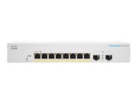 Cisco Business 220 Series CBS220-8P-E-2G - Switch - smart - 8 x 10/100/1000 (PoE+) + 2 x Gigabit SFP (uplink) - monterbar på stativ - PoE+ (67 W) CBS220-8P-E-2G-EU
