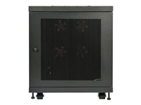 Eaton Tripp Lite Series SmartRack 12U Mid-Depth Rack Enclosure Cabinet for Harsh Environments, 230V - Rack - AC 230 V - sort - 12U - 19" SRX12UBFFD