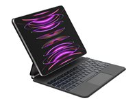 Belkin Connect Pro - Tastatur og folio-kasse (beskyttende etui) - med magnetisk stander - med trackpad - bagbelyst - trådløs - Bluetooth - for Apple 13-inch iPad Pro (M4) BBZ003AY-V2
