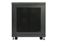 Eaton Tripp Lite Series 12U Industrial Rack Floor Enclosure Server Cabinet Doors & Sides - Rack kabinet - sort - 12U - 19" SR12UBFFD