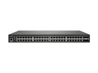 SonicWall Switch SWS14-48FPOE - Switch - Administreret - 48 x 10/100/1000 (PoE+) + 4 x 10 Gigabit SFP+ - monterbar på stativ - PoE+ (740 W) - med 3 års 24x7 support 02-SSC-8382