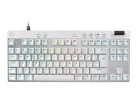 Logitech G PRO X RAPID - Tastatur - TKL - bagbelyst - USB - QWERTY - nordisk (dansk/finsk/norsk/svensk) - tastkontakt: Linear - hvid 920-013287