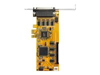 StarTech.com 8-Port PCI Express RS232 Serial Adapter Card, PCIe RS232 Serial Card, 16C1050 UART, Low Profile Serial DB9 Controller/Expansion Card, 15kV ESD Protection, Windows/Linux - Full Profile Bracket Incl - Seriel adapter - PCIe lavprofil - RS-232 x 8 - gul - TAA-kompatibel PEX8S1050LP