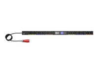 Eaton G4 - Strømfordelingsenhed (rackversion) - administreret - AC 240-415 V - 11 kW - tre faser - Ethernet 10/100/1000 - input: IEC 60309 16A - output-stikforbindelser: 24 (12 x IEC 60320 C13, 12 x IEC 60320 C39) - 0U - 3 m ledning - sort EVMAF316A