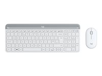 Logitech Slim Wireless Combo MK470 - Sæt med mus og tastatur - trådløs - 2.4 GHz - Nordisk - off-white 920-009201