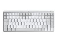 Logitech Master Series MX Mechanical Mini for Mac - Tastatur - bagbelyst - trådløs - Bluetooth LE - QWERTY - tastkontakt: Tactile Quiet - bleg grå 920-010797
