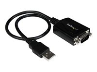 StarTech.com 1 ft USB to RS232 Serial DB9 Adapter Cable with COM Retention - Seriel adapter - USB - RS-232 - sort ICUSB232PRO