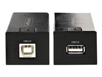 StarTech.com USB 2.0 Extender over Cat5e/Cat6 Cable (RJ45), 492ft/150m USB Over Ethernet Extender/Adapter Kit - Externally Powered USB Extender, USB to Ethernet Converter, 480 Mbps, Rugged Metal Housing (C15012-USB-EXTENDER) - USB-forlængerkabel - USB 2.0 - over CAT 5e/6 - op til 150 km - TAA-kompatibel C15012-USB-EXTENDER