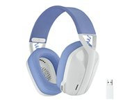 Logitech Lightspeed G435 - Headset - fuld størrelse - Bluetooth/2,4 GHz radiofrekvens - trådløs - hvid - Discord Certified 981-001074