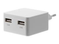 Insmat - Strømforsyningsadapter - 3.1 A - 2 output-stikforbindelser (USB) 530-8365