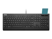 Lenovo Smartcard II - Tastatur - USB - QWERTY - svensk/finsk - sort - brun kasse 4Y41R64708