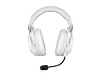Logitech G Pro X 2 - Headset - fuld størrelse - LIGHTSPEED - trådløs - støjisolerende - hvid 981-001269