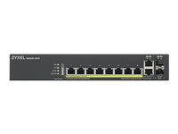 Zyxel GS2220-10HP - Switch - Administreret - 8 x 10/100/1000 (PoE+) + 2 x combo Gigabit SFP - monterbar på stativ, væg-monterbar - PoE+ (180 W) GS2220-10HP-EU0101F