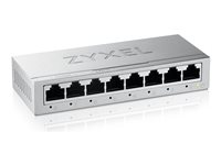 Zyxel GS-100 series GS-108B - Version 5 - switch - ikke administreret - 8 x 10/100/1000 - desktop, væg-monterbar GS-108BV5-EU0101F