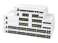 Cisco Business 250 Series CBS250-48P-4G - Switch - L3 - smart - 48 x 10/100/1000 (PoE+) + 4 x Gigabit SFP - monterbar på stativ - PoE+ (370 W) - Genproduceret CBS250-48P-4GEU-RF
