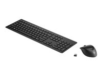 HP Wireless Rechargeable 950MK - Sæt med mus og tastatur - med scrollhjul - trådløs - 2.4 GHz - tastkontakt: Scissor-Key - sort - for Elite Mobile Thin Client mt645 G7; EliteBook 830 G6; Pro Mobile Thin Client mt440 G3 3M165AA