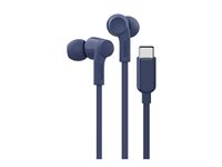 Belkin SoundForm - Øreproptelefoner med mik. - i øret - kablet - USB-C - støjisolerende - blå G3H0002HQBLV2