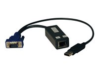 Eaton Tripp Lite Series USB Single Server Interface Unit Virtual Media KVM Switch HD15 USB RJ45 TAA - KVM-forlænger - op til 30 m B078-101-USB-1