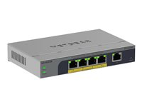 NETGEAR Easy Smart GS105EPP - Switch - høj effekt - L3 - smart - 1 x 10/100/1000 + 4 x 10/100/1000 (PoE+) - desktop, væg-monterbar - PoE+ (120 W) GS105EPP-100EUS