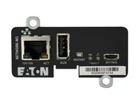 Eaton Cybersecure Gigabit NETWORK-M3 Card for UPS and PDU - Adapter for fjernadministration - Gigabit Ethernet x 1 - for P/N: 9PX1500GRT-L, 9PX1500RT-L, 9PX2000RT-L, 9PX2200GRT-L, 9PX3000GRT-L, 9PX3000RT-L NETWORK-M3