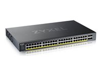 Zyxel XGS1935 Series XGS1935-52HP - Switch - administreret - L3 Lite - smart - 48 x 10/100/1000 (PoE) + 4 x 10 Gigabit SFP+ (uplink) - monterbar på stativ - PoE+ (375 W) - for Zyxel DAC10G-1M v2, DAC10G-3M v2, SFP10, SFP-1000, SFP-BX1310-10, SFP-BX1550, SFP-SX-D XGS1935-52HP-EU0101F