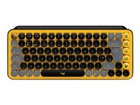 Logitech POP Keys - Tastatur - trådløs - Bluetooth 5.1, Bluetooth LE - QWERTY - Pan Nordic - tastkontakt: Brown Tactile - sprængning 920-010731