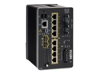 Cisco Catalyst IE3200 Rugged Series - Network Essentials - switch - Administreret - 8 x 10/100/1000 (PoE+) + 2 x Gigabit SFP - DIN monterbar på skinne - PoE+ (240 W) - DC power IE-3200-8P2S-E
