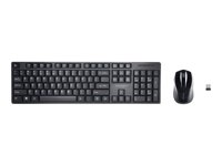 Kensington Pro Fit Low-Profile Desktop Set - Sæt med mus og tastatur - trådløs - 2.4 GHz - USA K75230US