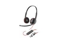 HP Poly Blackwire 3220 - Blackwire 3200 Series - headset - på øret - kablet - USB-C - sort - Skype Certified, Cisco Jabber Certified, Avaya Certified, UC-certificeret 8X228AA