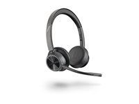 HP Poly Voyager 4320 - Voyager 4300 series - headset - på øret - Bluetooth - trådløs, kablet - USB-C - sort - Certified for Microsoft Teams, Zoom Certified 76U50AA