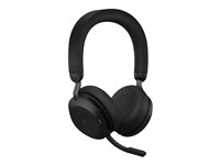 Jabra Evolve2 75 - Headset - på øret - Bluetooth - trådløs - aktiv støjfjerning - USB-C - støjisolerende - sort - Optimeret til UC 27599-989-889