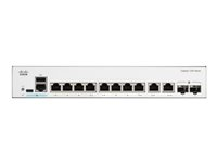 Cisco Catalyst 1200-8T-E-2G - Switch - gigabit ethernet - L3 - smart - 8 x 10/100/1000 + 2 x kombo Gigabit SFP/RJ-45 - desktop, monterbar på stativ C1200-8T-E-2G