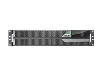 APC Smart-UPS Ultra On-Line - UPS (stativ-monterbar / ekstern) - AC 220-230 V - 5000 Watt - 5000 VA - Litiumion - USB, Ethernet - output-stikforbindelser: 10 - 2U - sølvgrå SRTL5KRM2UI