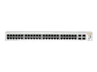 HPE Networking Instant On 1930 48G Class4 PoE 4SFP/SFP+ 370W Switch - Switch - L3 - Administreret - 48 x 10/100/1000 (PoE) + 4 x 1 Gigabit / 10 Gigabit SFP+ - monterbar på stativ - PoE (370 W) JL686B#ABB