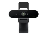 Logitech BRIO 4K - Live streaming-kamera - farve - 13.000.000 pixel - 4096 x 2160 - audio - USB-C 960-001746