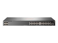 HPE Aruba 2930F 24G 4SFP - Switch - L3 - Administreret - 24 x 10/100/1000 + 4 x Gigabit SFP (uplink) - monterbar på stativ - remarketed JL259AR