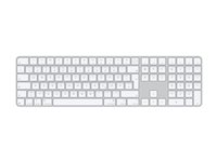 Apple Magic Keyboard with Touch ID and Numeric Keypad - Tastatur - USB-C - trådløs - Bluetooth - QWERTZ - tysk - hvide taster MXK73D/A