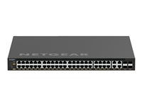 NETGEAR M4350-44M4X4V - Switch - L3 - Administreret - 44 x 100/1000/2.5G (PoE++) + 4 x 100/1000/2.5/5/10G (PoE++) + 4 x 25 Gigabit SFP28 - front til ryg-luftstrøm - monterbar på stativ - PoE++ (3314 W) MSM4352-100NES